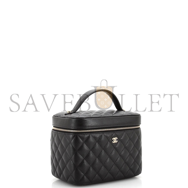 CHANEL CLASSIC VANITY CASE QUILTED CAVIAR MEDIUM (22*15*13cm) 